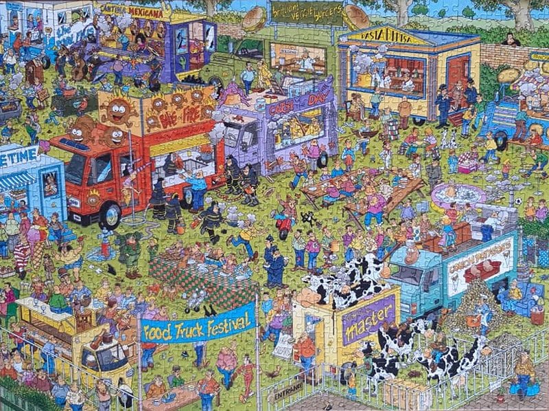 'Foodtruck Festival' Jan van Haasteren 19099. Puzzel 1000 stukjes