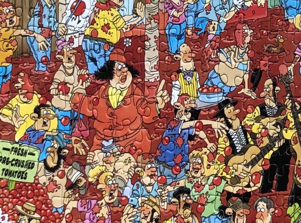 Jan van Haasteren Tomatina Terugkerend element Pleisters