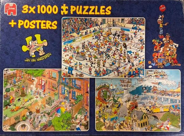 Toelating Montgomery blad Jan van Haasteren 81041 - 3 in 1 puzzel Combi doos (3x 1000)