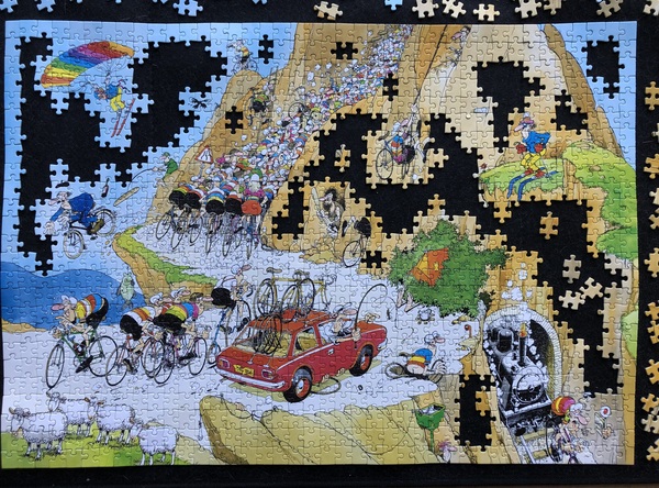 Jan van Haasteren Tour de France Drieluik en Special Puzzel nummer 2 19019 Laatste 5pct