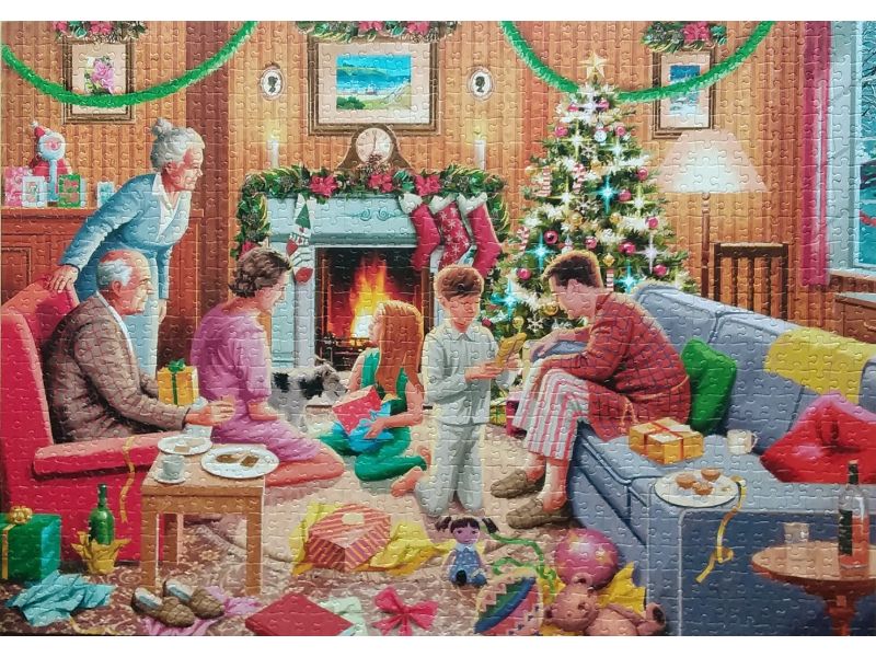 Kerstpuzzel 1000 stukjes Famlly Time at Christmas Falcon puzzel 1000 stukjes - 3