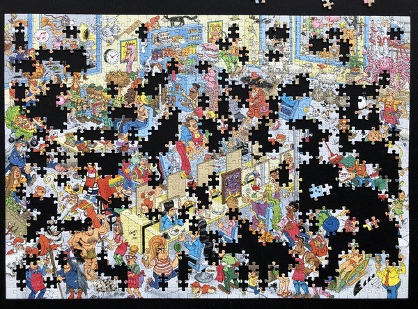 Puzzle Jan Van Haasteren 1000 Pezzi – Barone Van Tast Tot Zeveres, 68x49cm, In Cartone Riciclato, Omaggio Al Fumettista Olandese