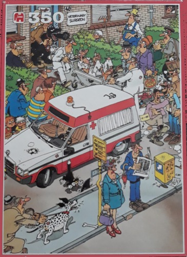 jan van haasteren oude puzzels ambulance 350 stukjes 351x500