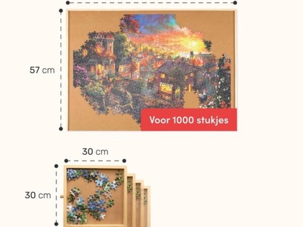 Puzzle - Puzzelbord - Verstelbaar - Voor 1000 stukjes - Houten - Tafel - Plank - Map